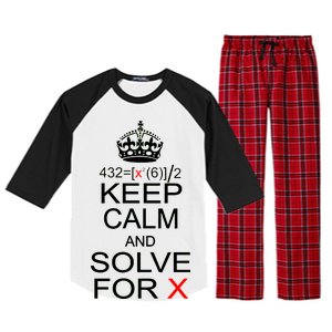 Keep Calm And Solve For X Raglan Sleeve Pajama Set