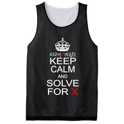 Keep Calm And Solve For X Mesh Reversible Basketball Jersey Tank