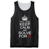 Keep Calm And Solve For X Mesh Reversible Basketball Jersey Tank