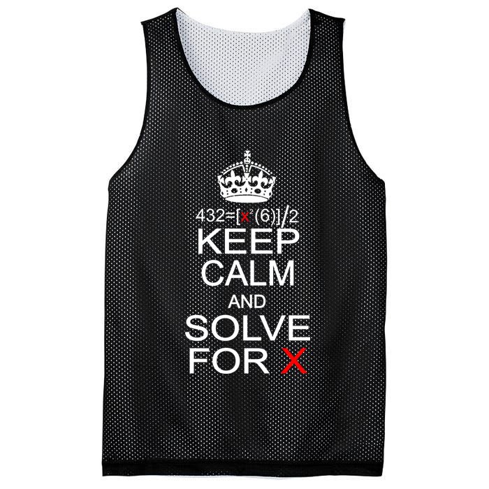 Keep Calm And Solve For X Mesh Reversible Basketball Jersey Tank