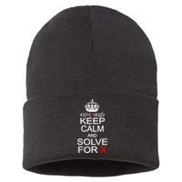Keep Calm And Solve For X Sustainable Knit Beanie