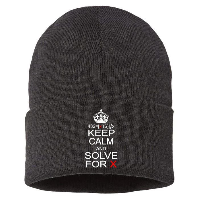 Keep Calm And Solve For X Sustainable Knit Beanie