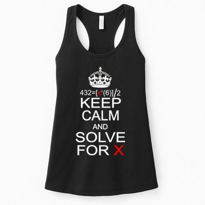 Keep Calm And Solve For X Womens Tank Top