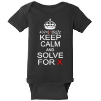 Keep Calm And Solve For X Baby Bodysuit