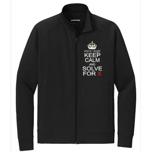 Keep Calm And Solve For X Stretch Full-Zip Cadet Jacket