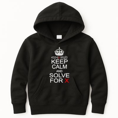 Keep Calm And Solve For X Kids Hoodie