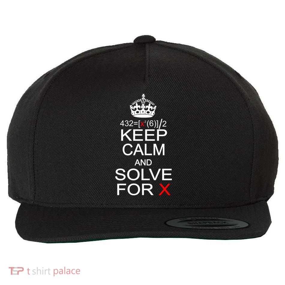 Keep Calm And Solve For X Wool Snapback Cap