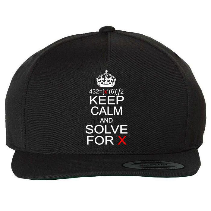 Keep Calm And Solve For X Wool Snapback Cap