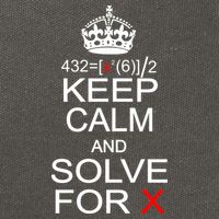 Keep Calm And Solve For X Cotton Canvas Backpack