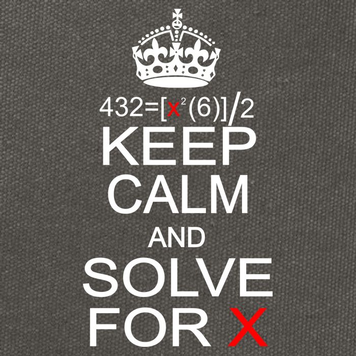 Keep Calm And Solve For X Cotton Canvas Backpack