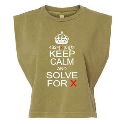 Keep Calm And Solve For X Garment-Dyed Women's Muscle Tee