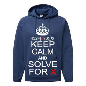 Keep Calm And Solve For X Performance Fleece Hoodie