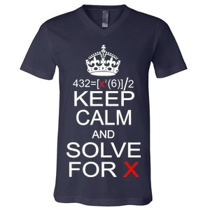 Keep Calm And Solve For X V-Neck T-Shirt