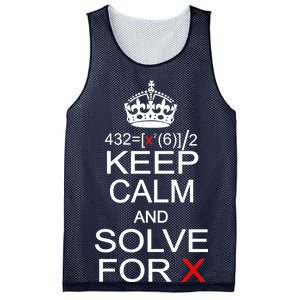 Keep Calm And Solve For X Mesh Reversible Basketball Jersey Tank