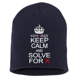 Keep Calm And Solve For X Short Acrylic Beanie