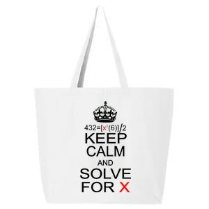 Keep Calm And Solve For X 25L Jumbo Tote