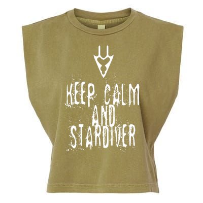 Keep Calm And Stardiver Dragoon FF14 Garment-Dyed Women's Muscle Tee