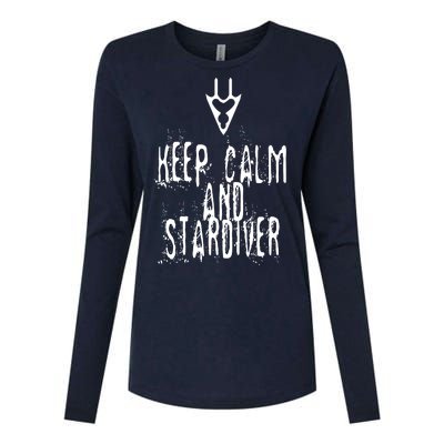 Keep Calm And Stardiver Dragoon FF14 Womens Cotton Relaxed Long Sleeve T-Shirt