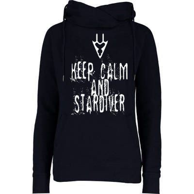 Keep Calm And Stardiver Dragoon FF14 Womens Funnel Neck Pullover Hood