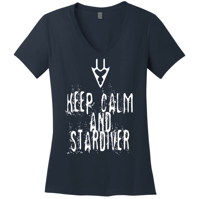 Keep Calm And Stardiver Dragoon FF14 Women's V-Neck T-Shirt