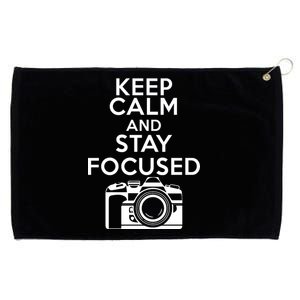 Keep Calm And Stay Focus Grommeted Golf Towel