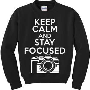 Keep Calm And Stay Focus Kids Sweatshirt