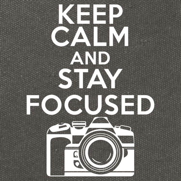 Keep Calm And Stay Focus Cotton Canvas Backpack