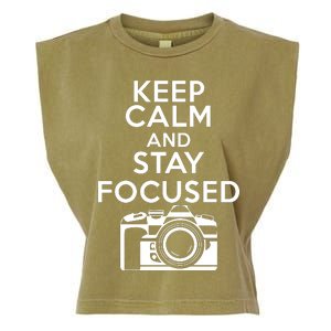 Keep Calm And Stay Focus Garment-Dyed Women's Muscle Tee