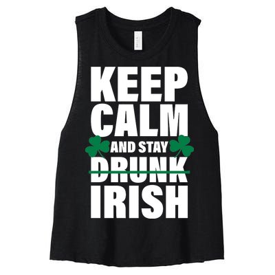 Keep Calm And Stay Irish Women's Racerback Cropped Tank