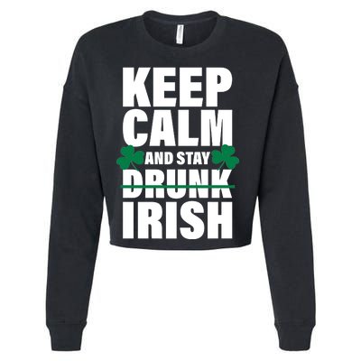 Keep Calm And Stay Irish Cropped Pullover Crew