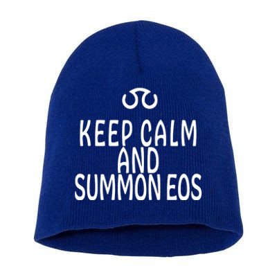 Keep Calm And Summon Eos FF14 Scholar Short Acrylic Beanie