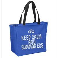 Keep Calm And Summon Eos FF14 Scholar Zip Tote Bag