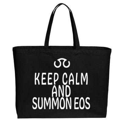 Keep Calm And Summon Eos FF14 Scholar Cotton Canvas Jumbo Tote