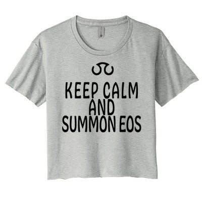 Keep Calm And Summon Eos FF14 Scholar Women's Crop Top Tee