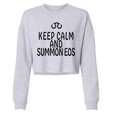 Keep Calm And Summon Eos FF14 Scholar Cropped Pullover Crew