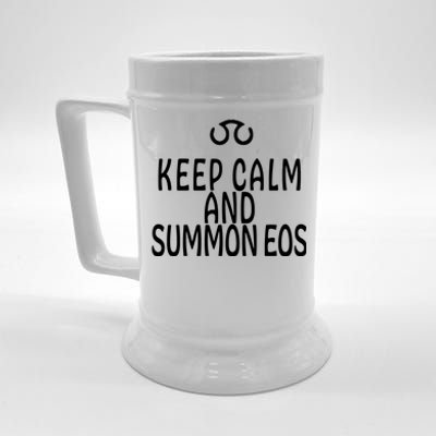 Keep Calm And Summon Eos FF14 Scholar Beer Stein