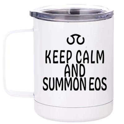 Keep Calm And Summon Eos FF14 Scholar 12 oz Stainless Steel Tumbler Cup