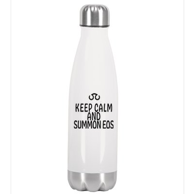 Keep Calm And Summon Eos FF14 Scholar Stainless Steel Insulated Water Bottle