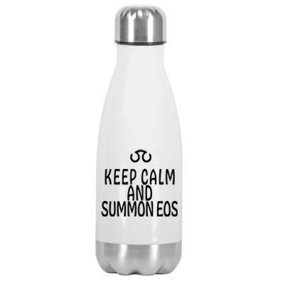 Keep Calm And Summon Eos FF14 Scholar Stainless Steel Insulated Water Bottle