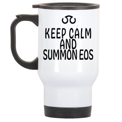 Keep Calm And Summon Eos FF14 Scholar Stainless Steel Travel Mug