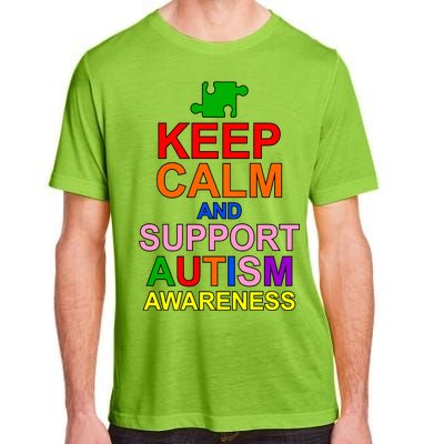 Keep Calm And Support Autism Awareness Adult ChromaSoft Performance T-Shirt