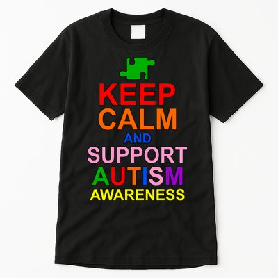 Keep Calm And Support Autism Awareness Tall T-Shirt