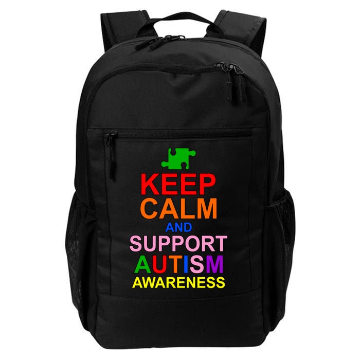 Keep Calm And Support Autism Awareness Backpack