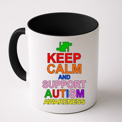 Keep Calm And Support Autism Awareness Mug