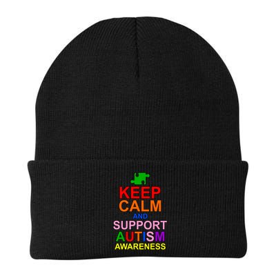 Keep Calm And Support Autism Awareness Beanie
