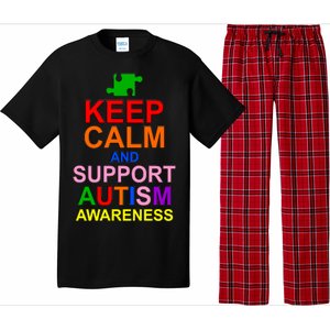 Keep Calm And Support Autism Awareness Pajama Set