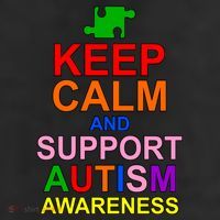 Keep Calm And Support Autism Awareness 25L Jumbo Tote