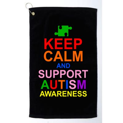 Keep Calm And Support Autism Awareness Golf Towel