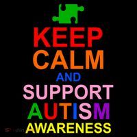 Keep Calm And Support Autism Awareness Womens T-Shirt