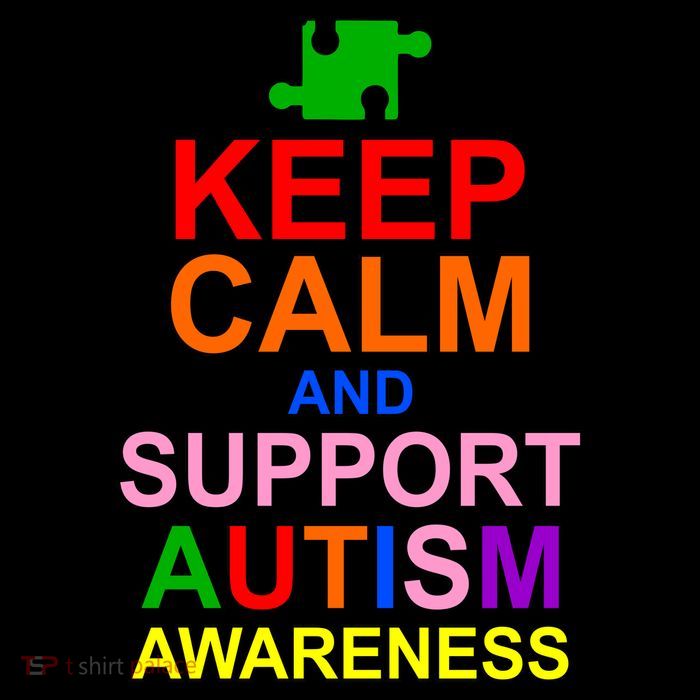 Keep Calm And Support Autism Awareness Womens T-Shirt